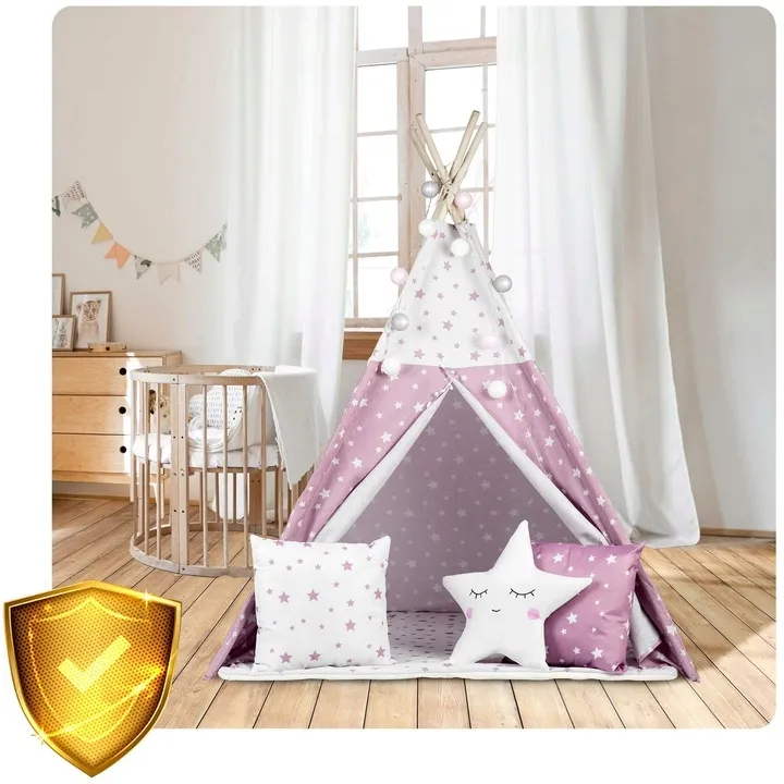 tipi-namiot-dla-dzieci-teepee-lampki-poduszki