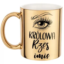 zloty-kubek-personalizowany-krolowa-rzes-dla-stylistki-prezent