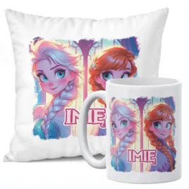 zestaw-personalizowany-kubek-poduszka-38x38-cm-kraina-lodu-dla-dzieci