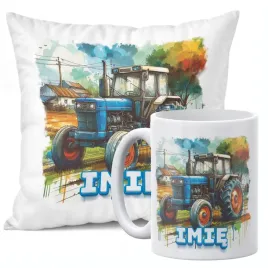 zestaw-personalizowany-kubek-poduszka-38x38-cm-traktor-dla-dzieci