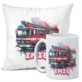 zestaw-personalizowany-kubek-poduszka-38x38-cm-dla-strazaka-woz-strazacki