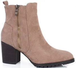 8960-khaki-damskie-botki-na-obcasie-slupku-zamszowe-zamek-37