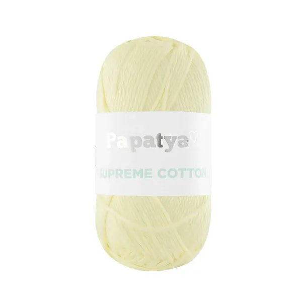 Włóczka SUPREME COTTON Papatya * 7010 KREMOWY * 100% bawełna * Oeko-Tex