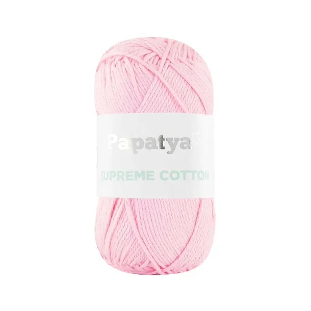 Włóczka SUPREME COTTON Papatya * 4435 RÓŻOWY * 100% bawełna * Oeko-Tex