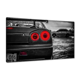 obrazy-120x70-sportowy-nissan-gtr-lampy