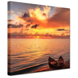 obrazy-20x20-lodzie-o-zachodzie-zachod-slonca-na-morzem-widok