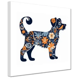 obrazy-20x20-piesek-florek-nowoczesny-motyw-florystyczny-kwiaty