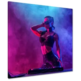 obrazy-90x90-djka-kobieta-dj-dym-para
