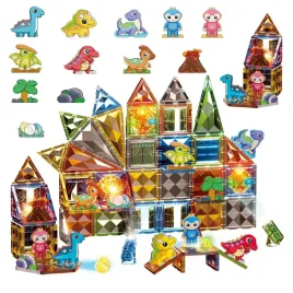magnetyczne-klocki-konstrukcyjne-swiecacy-zestaw-dinozaury-magnesy-led-98el