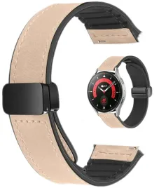 bezowy-magnetyczny-pasek-opaska-18mm-do-zegarkow-huawei-fosiil-garmin