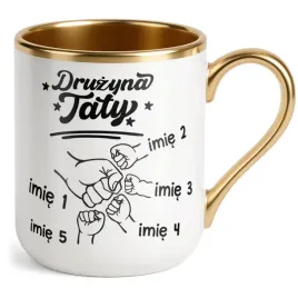 kubek-premium-zloty-personalizowany-dzien-ojca-najlepsza-druzyna-4-dzieci