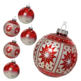 czerwono-biale-bombki-choinkowe-szklane-ozdoby-dekorowane-8-cm-6-szt-mix