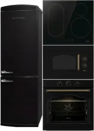 zestaw-retro-gorenje-czarny-komplet-agd-zabudowa-z-lodowka-wolnostojaca