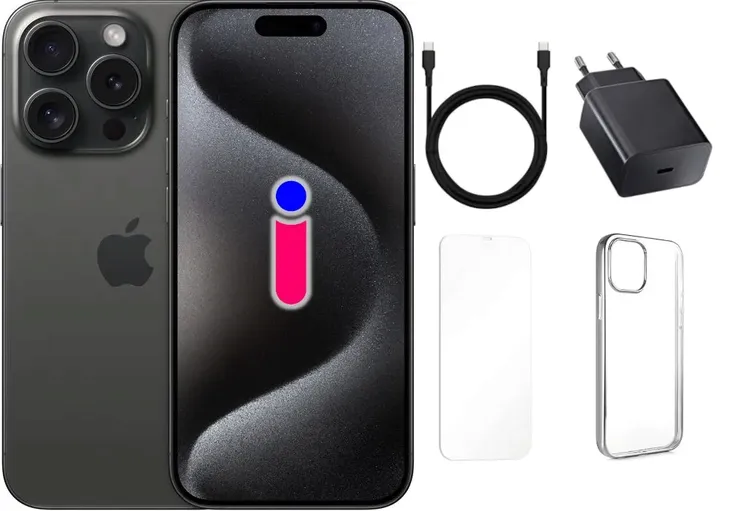 IPHONE 15 PRO 128GB TYTAN CZARNY ESIM SZYBKA ŁADOWARKA GRATIS JAK NOWY