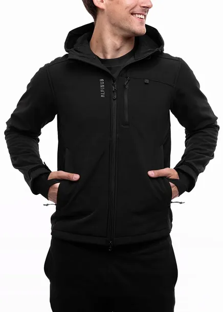 Kurtka Męska Alpinus Softshell z Kapturem Przejściowa Wodoodporna roz. XL