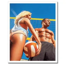 plakaty-w-ramie-40x50-mikst-graczy-siatkowka-plazowa