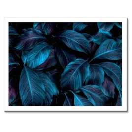 plakaty-w-ramie-40x30-piekne-niebieskie-liscie
