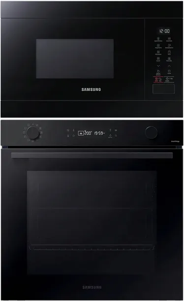 Zestaw SAMSUNG NV7B41205AK + MG22T8254AB Czarne szkło piekarnik + mikrofala
