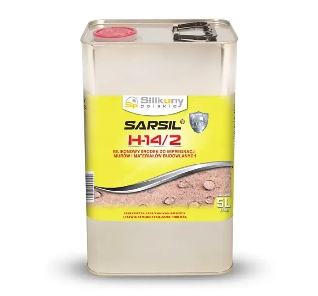 SARSIL H-14/2 silikonowy impregnat do murów i materiałów budowlanych 5L