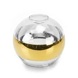 klosz-szklany-15cm-kulka-zloty-pasek-transparent-przezroczysty-gwint-e27