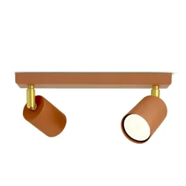 lampa-sufitowa-plafon-reflektorki-listwa-2xgu10-terakota-ceglana-czerwona