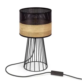 lampka-nocna-stolowa-biurkowa-loft-drewno-fornir-czarna-e27-druciana