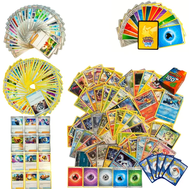 Super Zestaw 150 ORYGINALNYCH Kart Pokemon w tym 50 Kart Trenerów