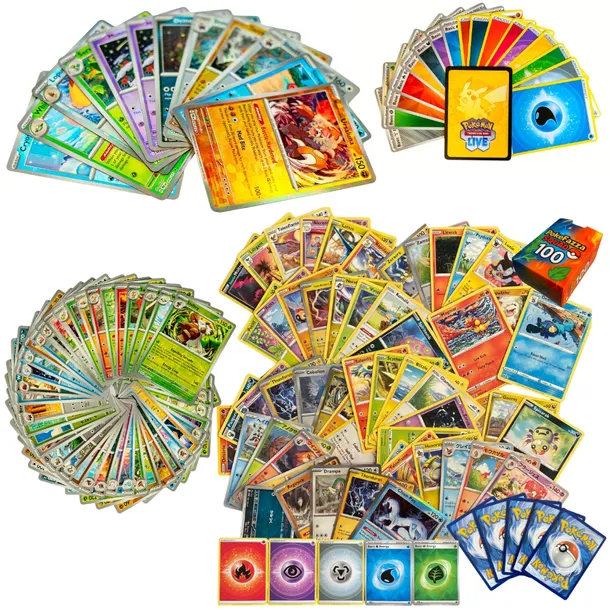 Super Zestaw 150 ORYGINALNYCH Kart Pokemon w tym 50 Kart Holograficznych