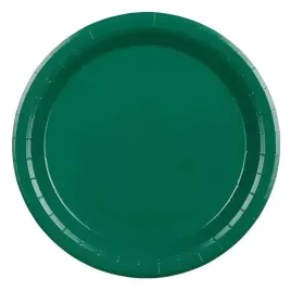 talerzyki-papierowe-okragle-monokolor-zielony-ciemny-18-cm-6-szt