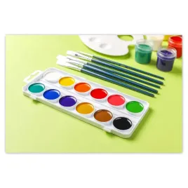 plakaty-90x60-farbki-i-pedzle-motyw-do-klasy-plastyka