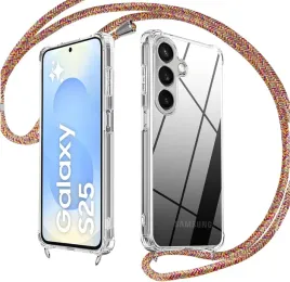 caslord-etui-bezbarwne-do-samsung-galaxy-s25-smycz-pasek-kolorowy