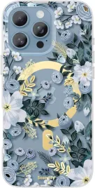scorpify-etui-magsafe-do-iphone-16-pro-bezbarwne-w-niebieskie-kwiaty