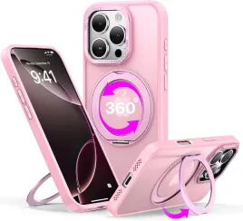qtlier-etui-magsafe-do-iphone-16-pro-ring-stojak-matowy-rozowy