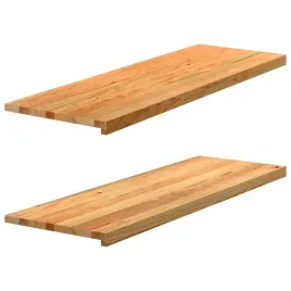 parapety-2-szt-jasnobrazowy-120x40x2-cm-lite-drewno-debowe