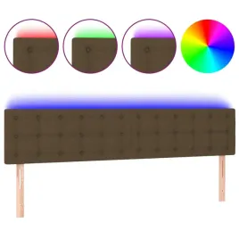 zaglowek-led-z-regulowana-wysokoscia-ciemny-braz-180x5x78-88-cm