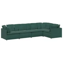 sofa-modulowa-z-poduszkami-aksamitna-ciemnozielona