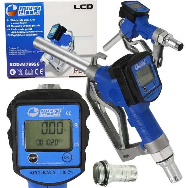 PISTOLET CPN DYSTRYBUTOR PALIWA DO TANKOWANIA POMPA LICZNIK LCD ON RIPPER