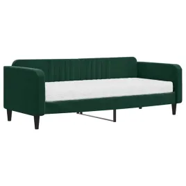 ciemnozielona-kanapa-z-materacem-2-w-1-223-x-100-x-75-cm