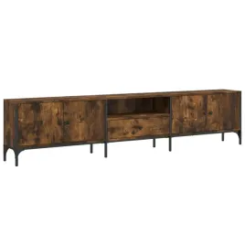 szafka-rtv-z-metalowa-rama-przydymiony-dab-200x25x44-cm