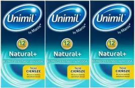 3-x-unimil-natural-12-szt-dobrze-nawilzane-gladka-powierzchnia-bezpieczne