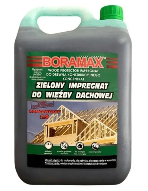 Boramax impregnat do więźby dachowej - koncentrat 1:9, Zielony, 5 kg