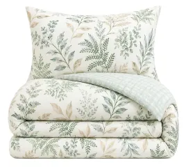 posciel-160x200-komplet-posciel-100percent-bawelna-dwustronna-premium-krata-lisc