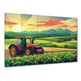 obrazy-225x160-traktor-w-polu-o-zachodzie-slonca