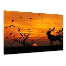 obrazy-225x160-jelen-i-zachod-slonca