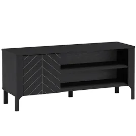 nowoczesna-szafka-rtv-malumi-mm-6-czarna-mat-135-cm-ze-wzorem-w-jodelke