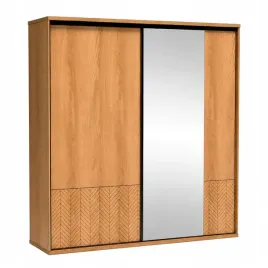 nowoczesna-duza-szafa-fonti-dab-karmel-f-11-199-cm-w-jodelke-z-lustrem