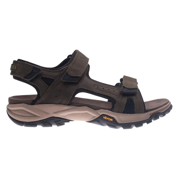 Sandały Męskie ELBRUS GERUN Zielone Skórzane z Podeszwą VIBRAM Rozmiar 43