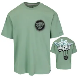pitbull-west-coast-t-shirt-koszulka-meska-loose-fit-graffiti-zielona-l