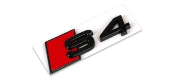znaczek-emblemat-logo-audi-s4-a4-black-polysk