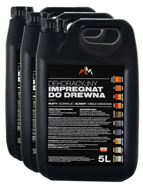 IMPREGNAT farba do drewna 15L Z WOSKAMI 20 KOLORÓW hydrofobowy